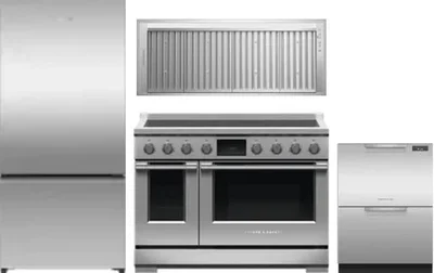 4 Piece Package Includes Refrigerator, Range, Hood And Dishwasher